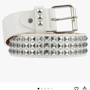 Rivet Studded Leather Waistband Jeans Belt medium women’s new